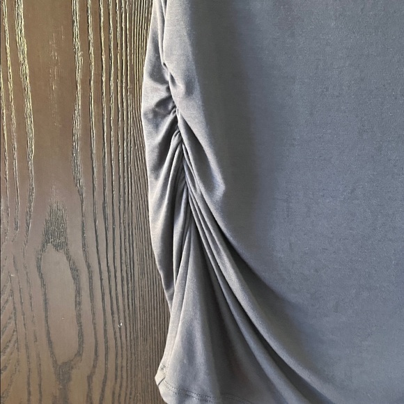 Venus sleeveless dark gray top embellished with silver beading in a scallop. S - Picture 4 of 6